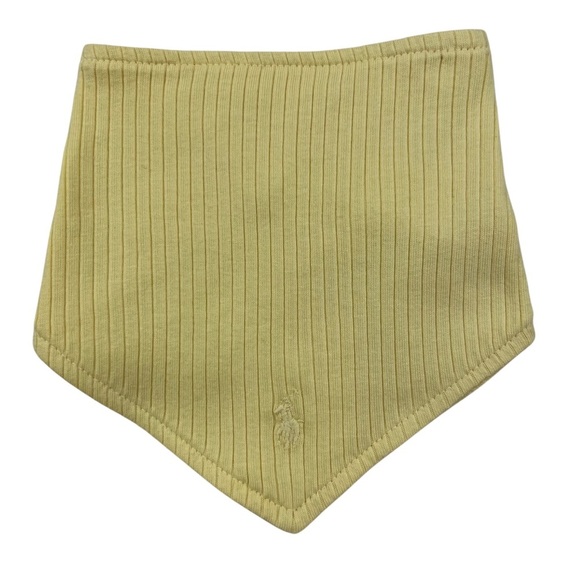 Ralph Lauren Baby Ribbed Cotton Shortall Onesie Bib Set Yellow Classic Size 3M - Picture 6 of 9